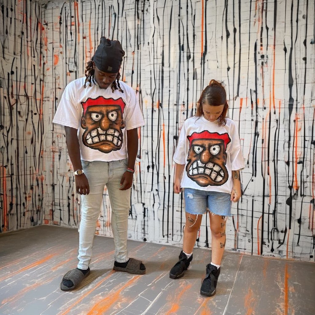 Wholesale Custom Logo Plus Size Men's Boxy T-shirts 300GSM Distressed Cotton Short Sleeve DTG Streetwear Boys Cropped T-Shirt