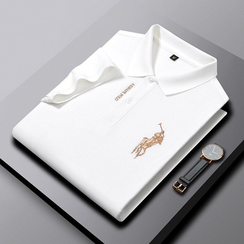 Quick Dry Golf Polo Shirt Sportswear Golf Shirt Polyester Spandex Embroidery Logo Plus Size Men's T-shirts