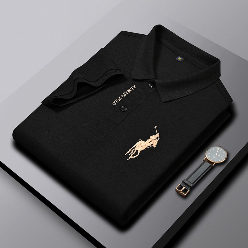 Quick Dry Golf Polo Shirt Sportswear Golf Shirt Polyester Spandex Embroidery Logo Plus Size Men's T-shirts