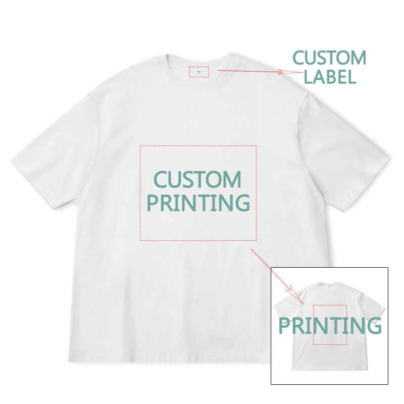 summer streetwear men's clothes white cotton t-shirt custom logo graphic screen printing t shirt for men