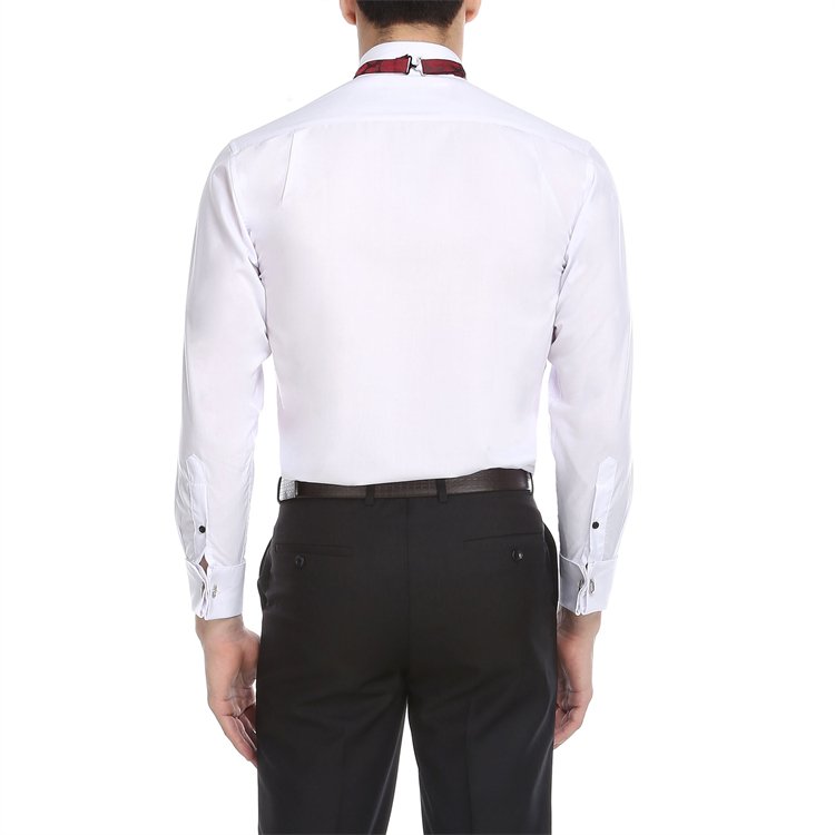 Brand shirt Men's wing collar French dress shirt Long sleeve white groom best man wedding banquet performance