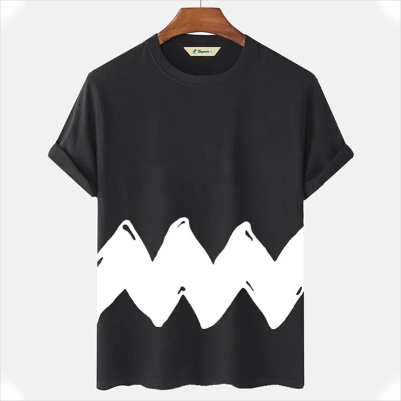 Men's T-shirt New Simple Short Sleeve Tops Fashion Vintage T-shirt For Men Loose Oversized Male Clothing Tee Pullover