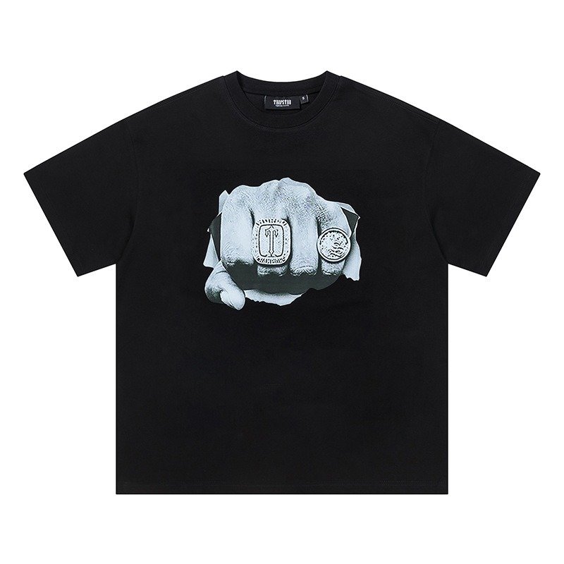 Trapstar High quality Fashion casual Graffiti style O-collar Short sleeve T-shirt,Men's T-shirt