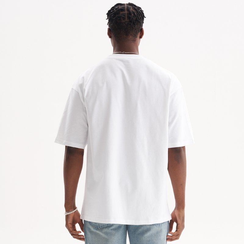 Crew neck heavyweight 100% cotton tee oversized tshirt blank t-shirt custom high quality print logo t shirt for men