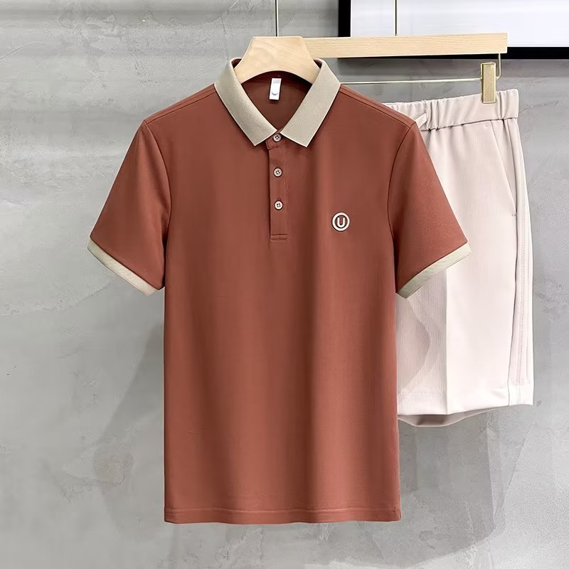 Summer new style men's short sleeved T-shirt cotton thin business lapel men's polo shirt men's T-shirt