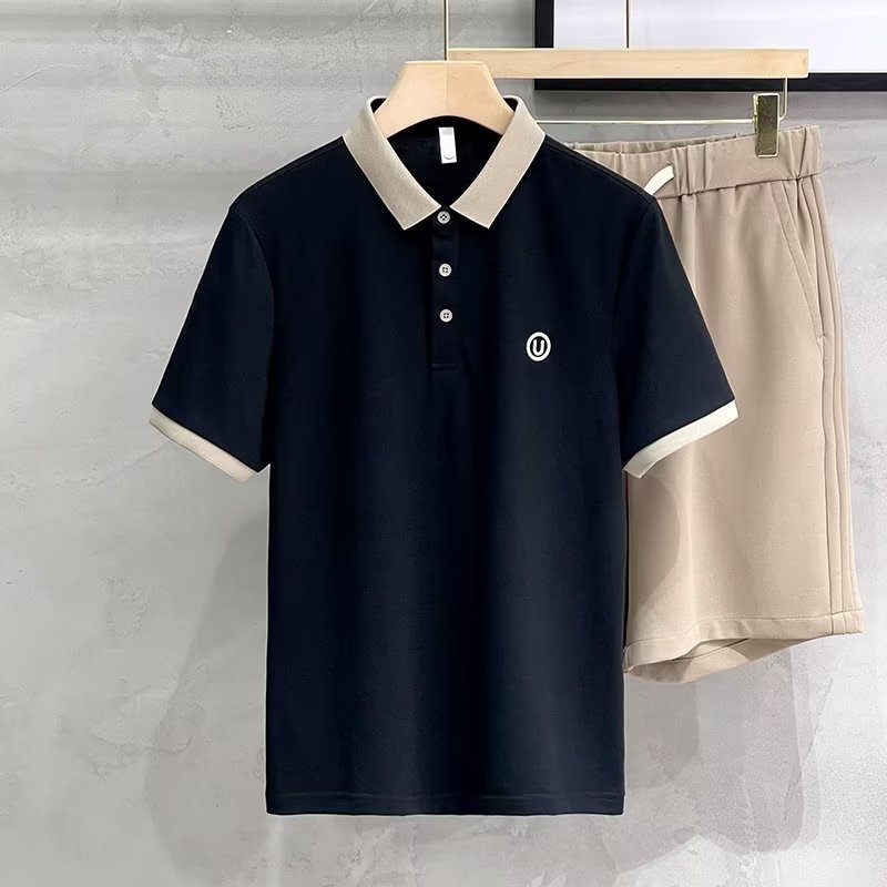 Summer new style men's short sleeved T-shirt cotton thin business lapel men's polo shirt men's T-shirt