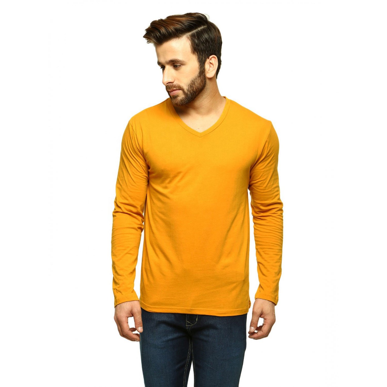 Men full sleeve t shirt plain long sleeve cotton plain t shirt Print Men's Fashion Casual Streetwear Long Sleeve Cotton T-Shirt