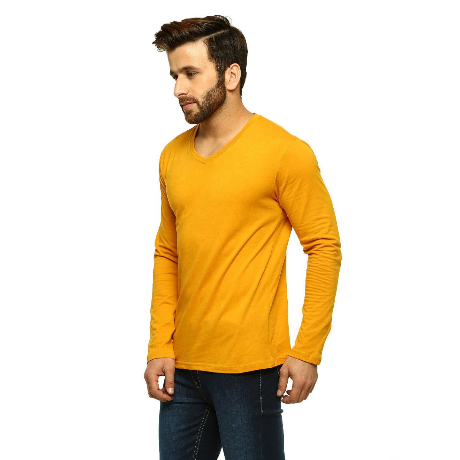 Men full sleeve t shirt plain long sleeve cotton plain t shirt Print Men's Fashion Casual Streetwear Long Sleeve Cotton T-Shirt