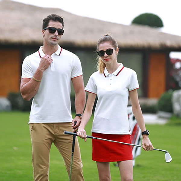 Low MOQ High Quality Custom Polo Shirt Different Collar Line Unisex Polo Shirt