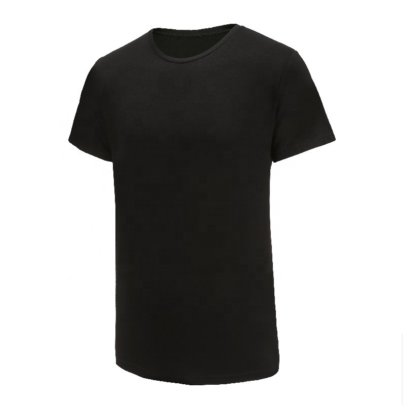 BAMBOO | Crew Neck Custom Oversize Black Basic T Shirt Plus Size Blank Brand Wholesale Plain Bamboo T-shirt Homme Men Shirt
