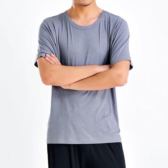 BAMBOO | Crew Neck Custom Oversize Black Basic T Shirt Plus Size Blank Brand Wholesale Plain Bamboo T-shirt Homme Men Shirt