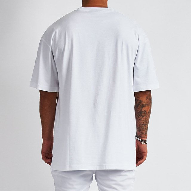 mens blank cotton tshirt loose drop shoulder design logo oversized custom t shirts