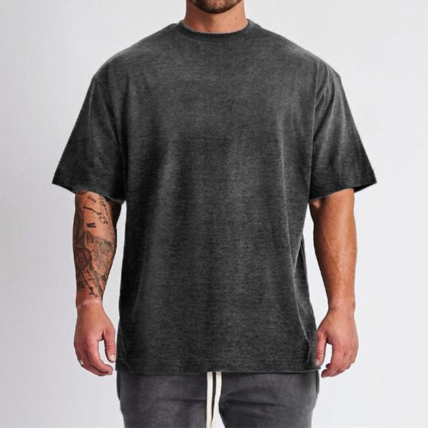mens blank cotton tshirt loose drop shoulder design logo oversized custom t shirts