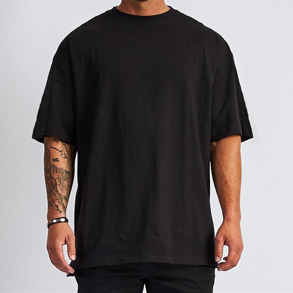 mens blank cotton tshirt loose drop shoulder design logo oversized custom t shirts