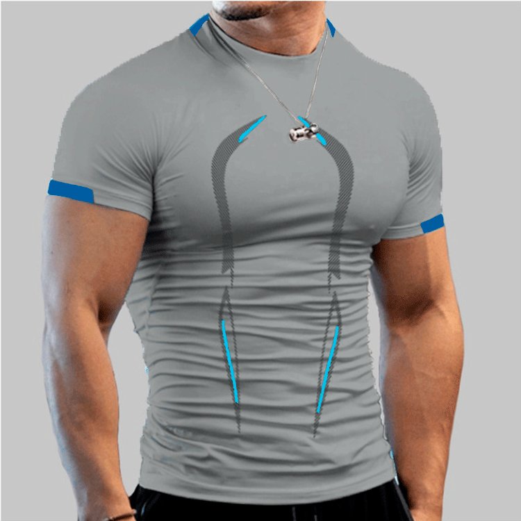 Hot Selling Men'S Sports Training Breathable Short Sleeve Quick Dry Tops Fashion Fitness Custom Plus Size Men'S T-Shirt