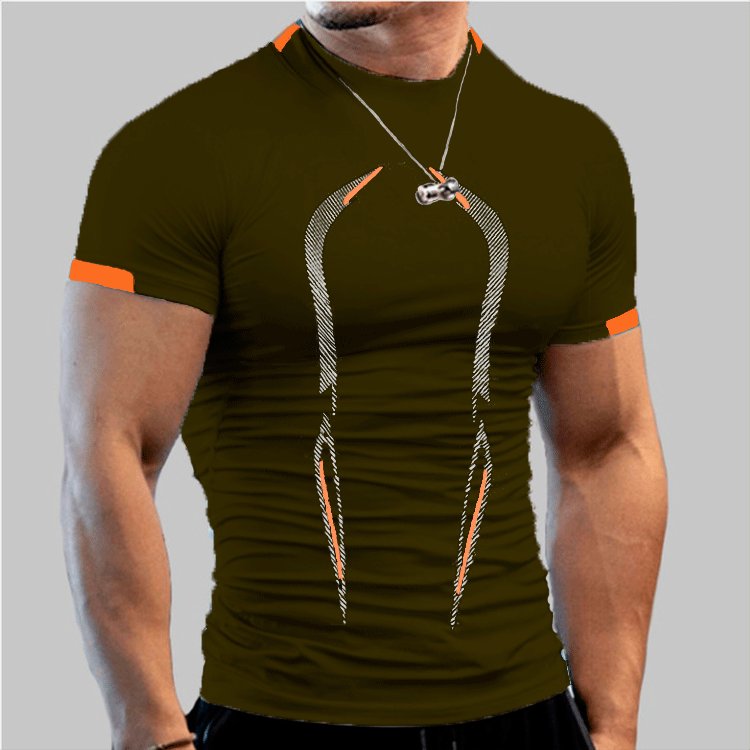 Hot Selling Men'S Sports Training Breathable Short Sleeve Quick Dry Tops Fashion Fitness Custom Plus Size Men'S T-Shirt
