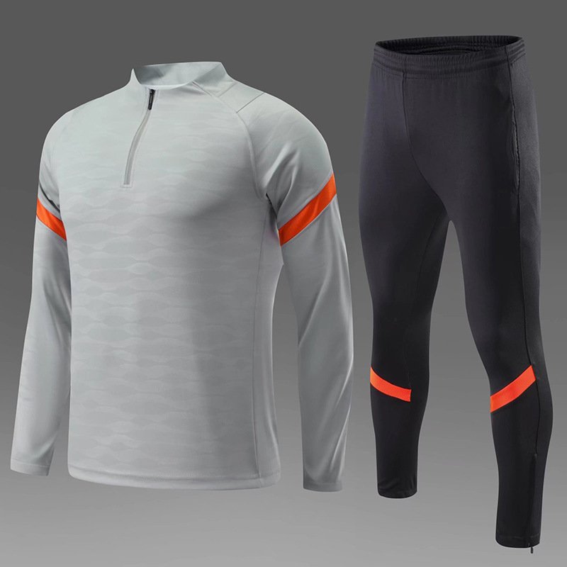 Manufacture Half Zip Quick-Dry Running Plain Tracksuit Men Sportswear T Shirt Shorts Soccer Sports Clothing Men's Training Sets