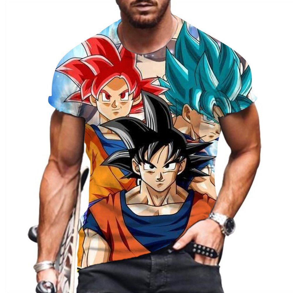 T-shirt Men Men's Children's Tops DBZ New Shirts Fashion Essentials Hip Hop Clothing Streetwear Goku Short Sleeve Y2k