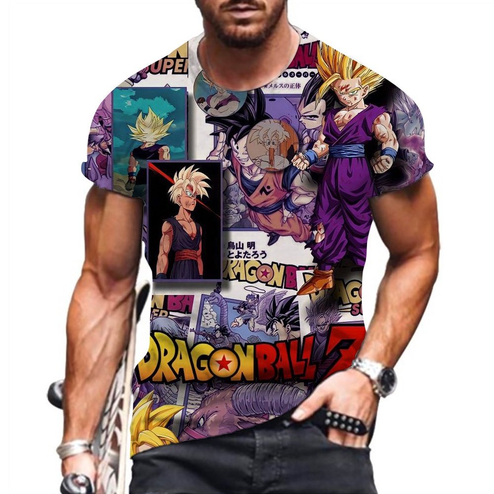 T-shirt Men Men's Children's Tops DBZ New Shirts Fashion Essentials Hip Hop Clothing Streetwear Goku Short Sleeve Y2k
