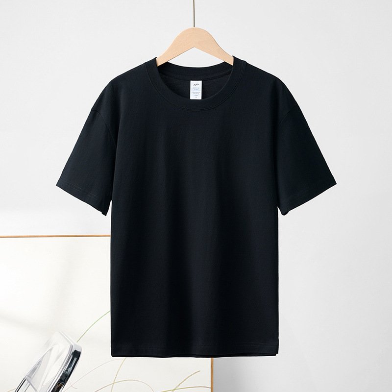 Custom Oversized Plain Logo Printed T Shirts Unisex High Quality Cotton 230G Heavyweight Short Sleeve Plus Size Men's T-shirts