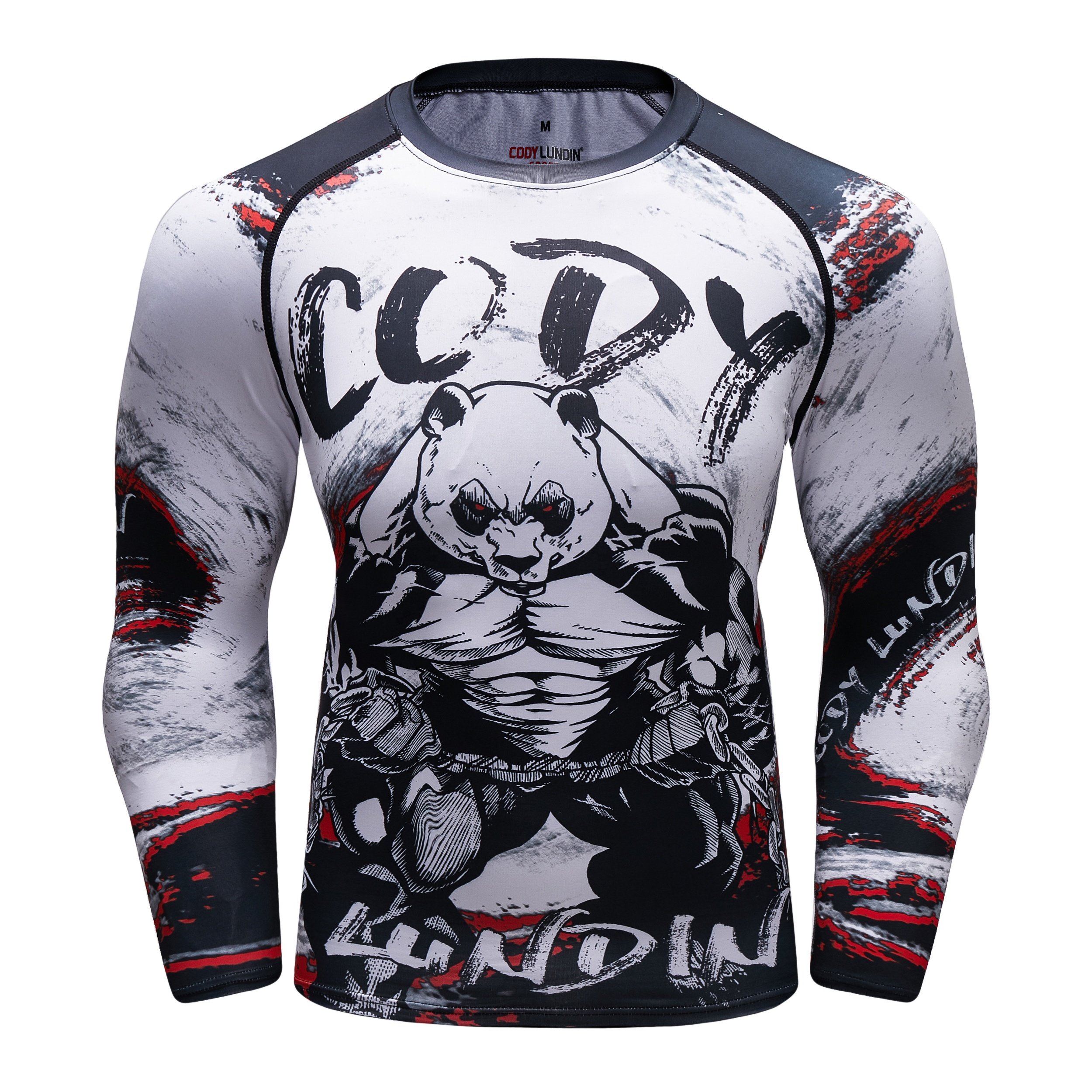 Cody Lundin Sublimation Men Running Training T-shirts Strech Fitness Tees Long Sleeve Pink Men Jiu Jitsu BJJ Rash Guard