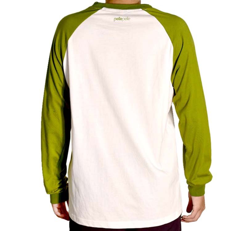 Customized 100 cotton two-color splicing design men long sleeve casual t-shirt