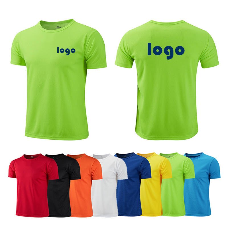 CT0003 Customized Cheap Wholesale Blank Men Polyester Quick Dry Tshirts Custom Printing Logo Sports Workout Men's T-shirts