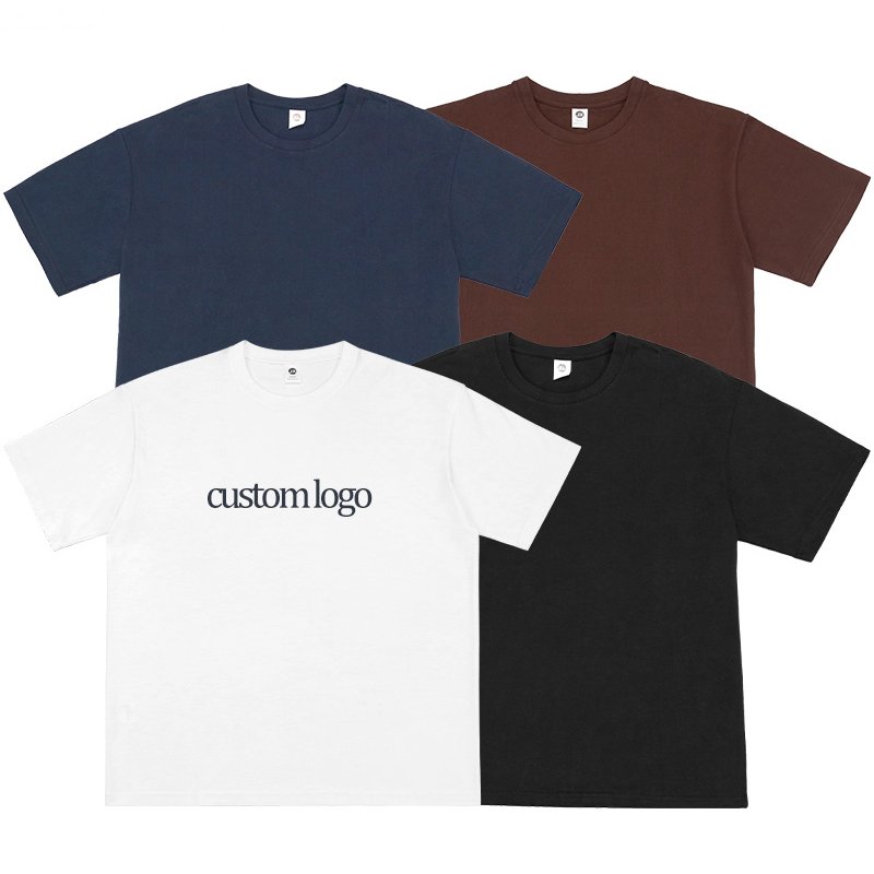 180-280gsm 100% cotton fitted blank tshirt custom embroidery puff screen print logo quality t shirt