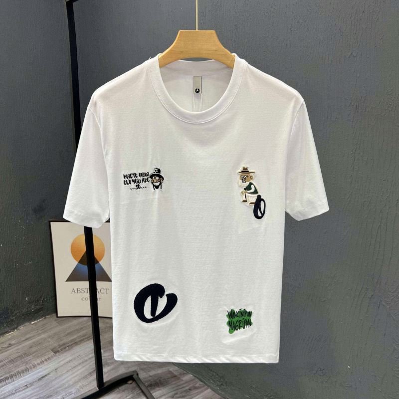 2024 Wholesale Custom Your Brand Logo 100% Cotton Blank Men T Shirt Plain Fit Men's T-shirts For High Quality
