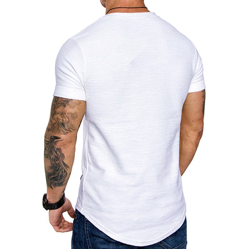 Wholesale plain blank print white men's t-shirts