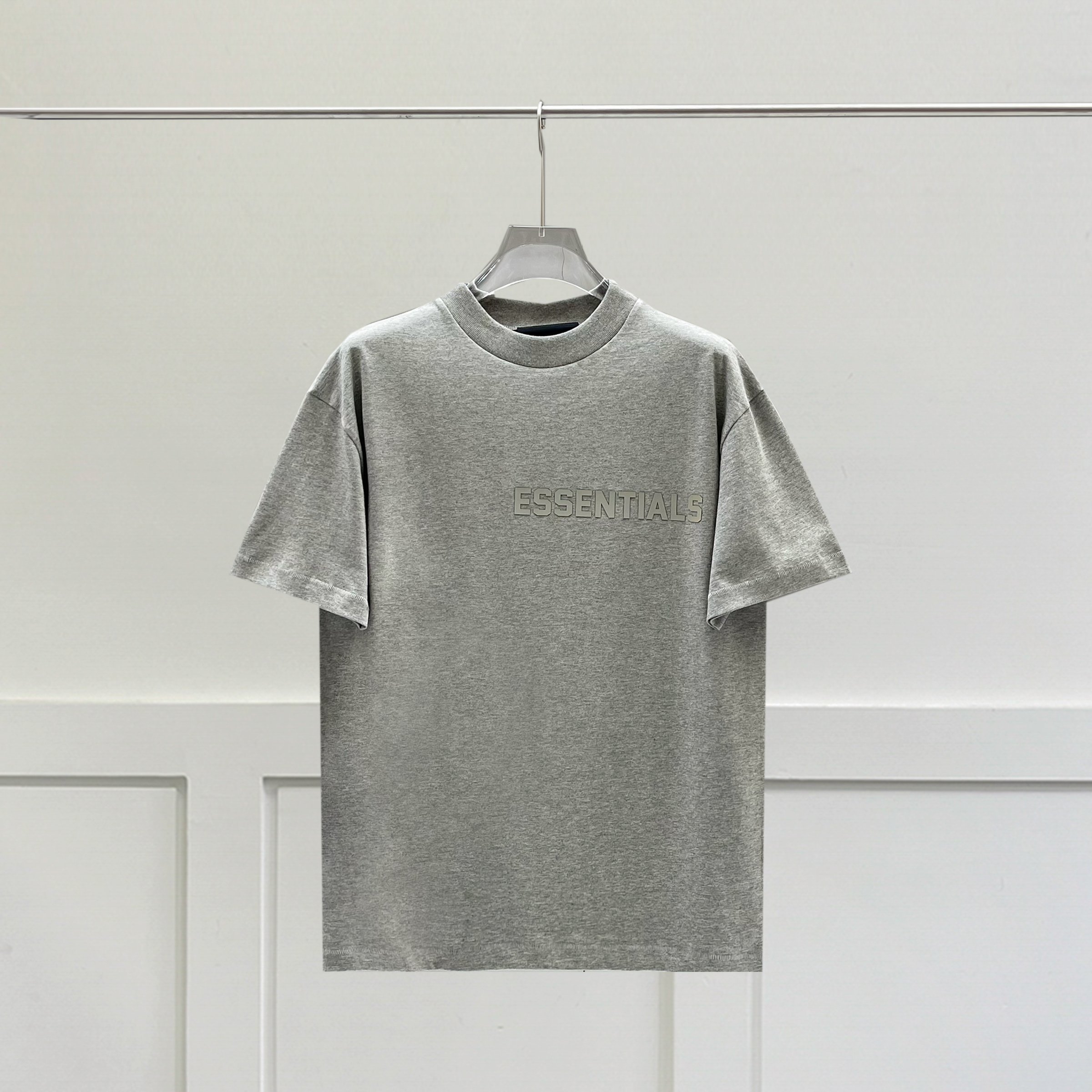 ESSENTIALS KAREEM casual loose casual high street letter silicone small neckline T-shirt for men and women