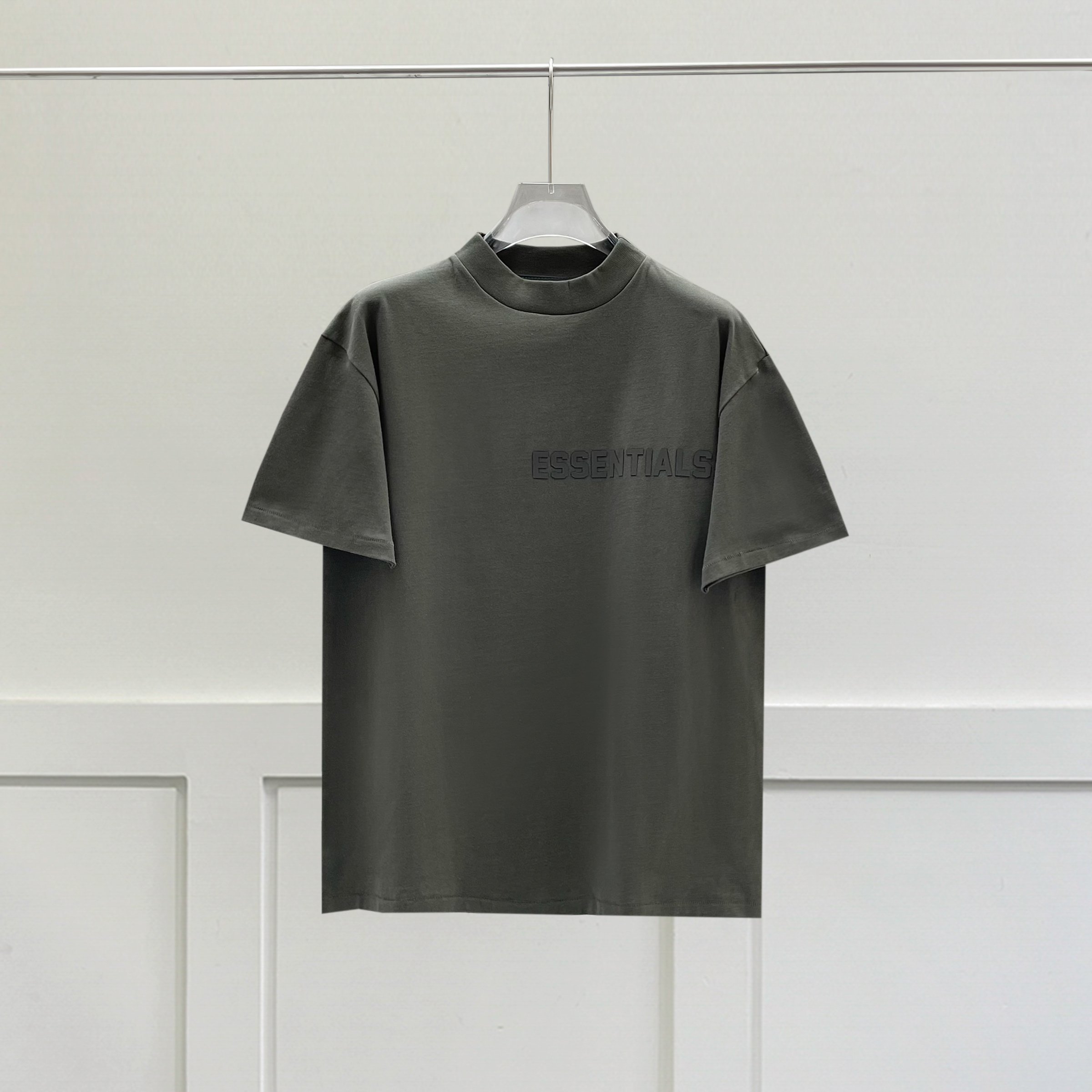 ESSENTIALS KAREEM casual loose casual high street letter silicone small neckline T-shirt for men and women