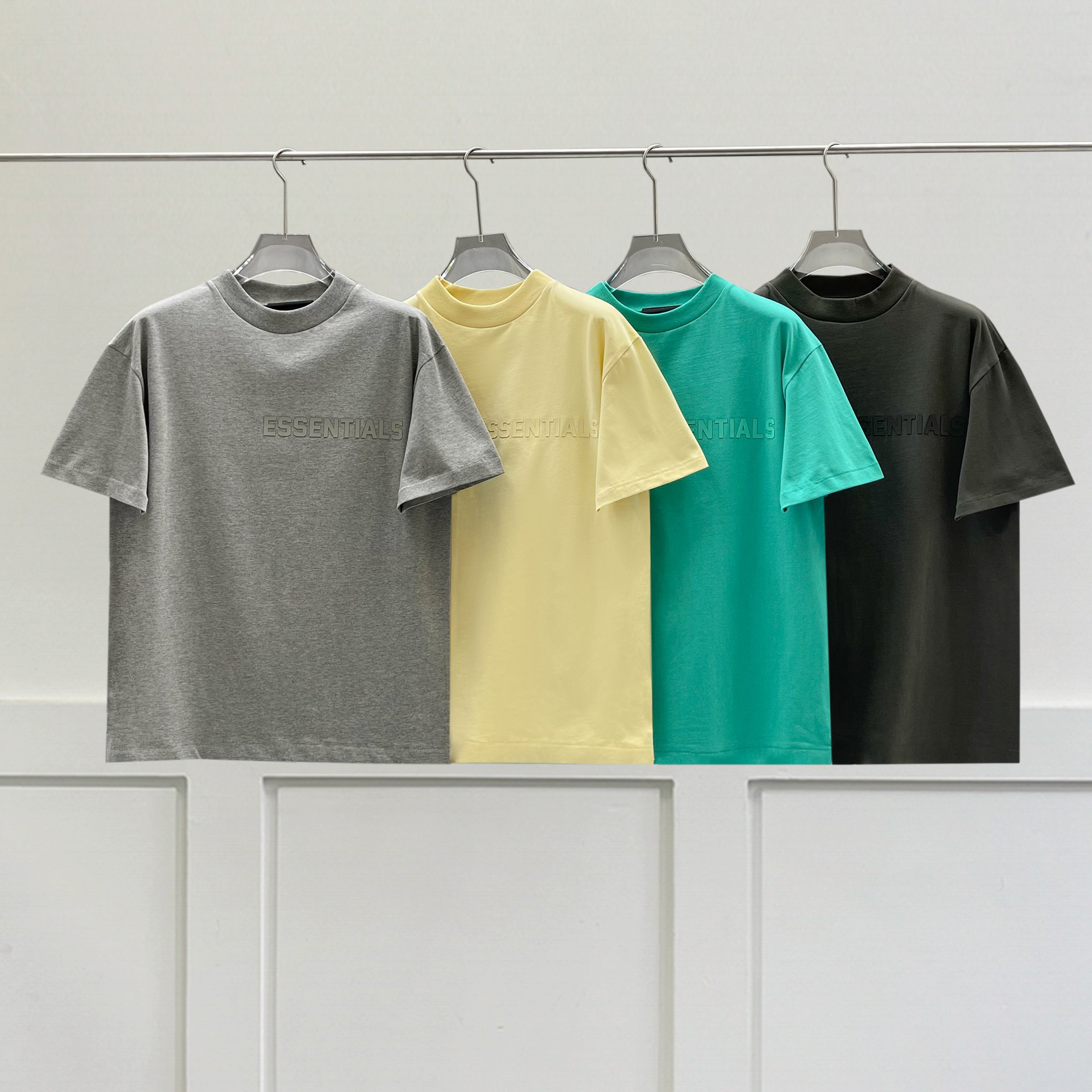 ESSENTIALS KAREEM casual loose casual high street letter silicone small neckline T-shirt for men and women
