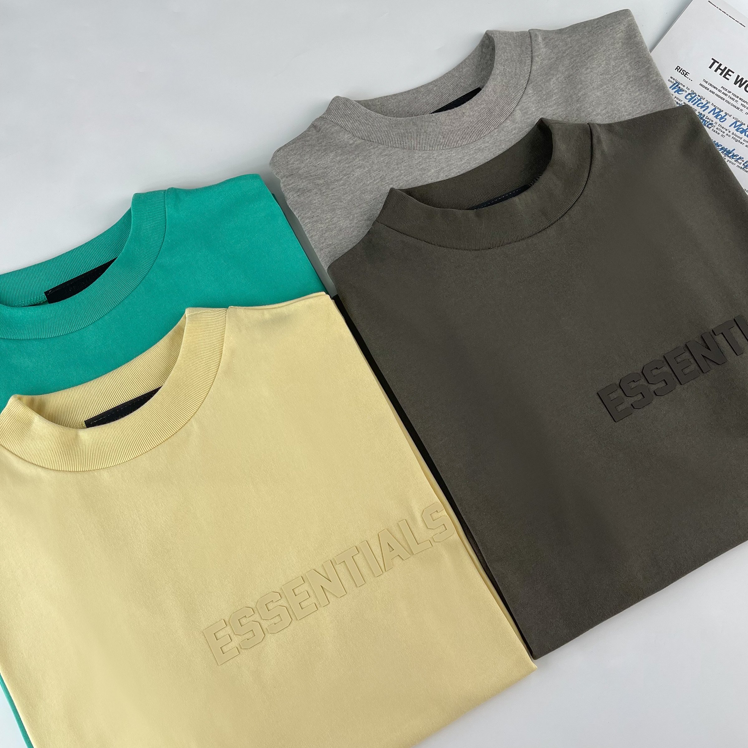 ESSENTIALS KAREEM casual loose casual high street letter silicone small neckline T-shirt for men and women