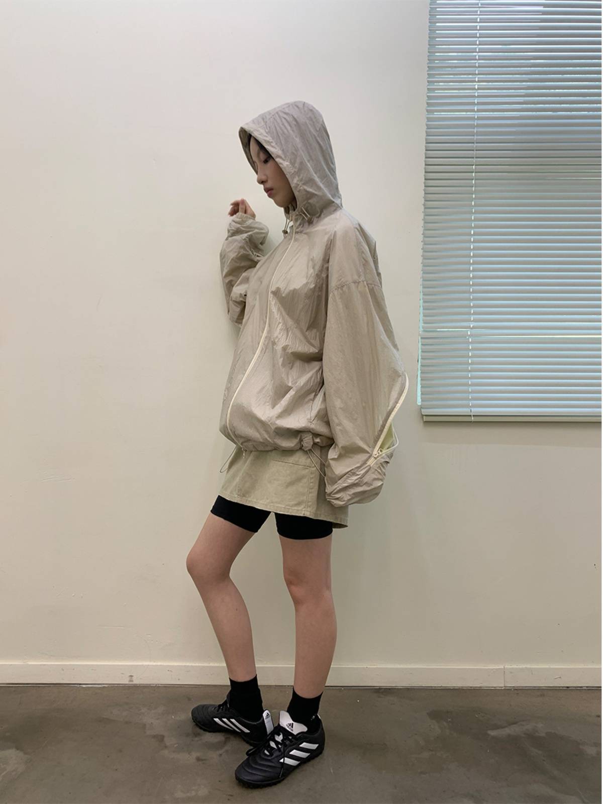 NEVERSEEZ semi -transparent double -layer jacket