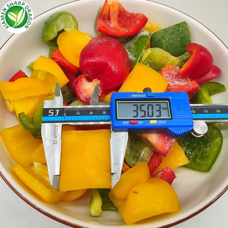 Frozen Freezing Good Chopped Fresh Green Red Bell Pepper Strip Diced Block Chunk Organic Healthy Natural Wholesale price