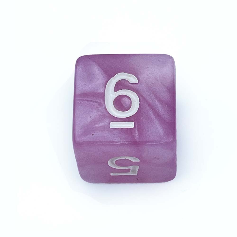 D6 Acrylic Dice Number Right Angle Solid Color Transparent Dice Game Pearl Pattern Dice Board Games