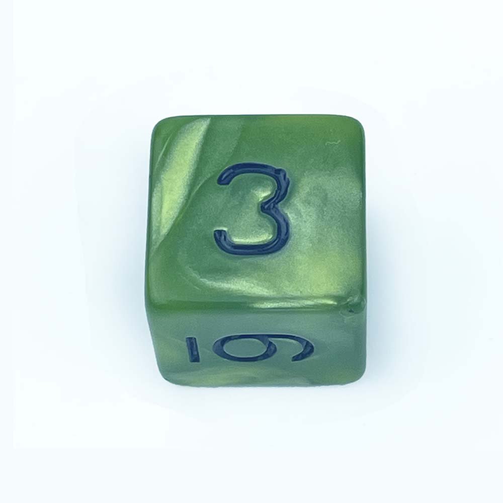 D6 Acrylic Dice Number Right Angle Solid Color Transparent Dice Game Pearl Pattern Dice Board Games