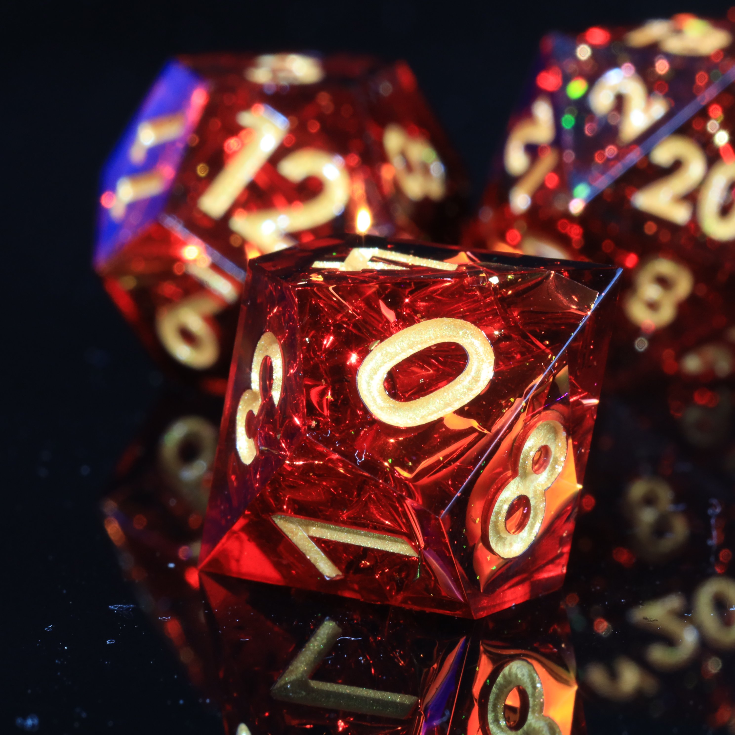 Mini Planet Handmade High Quality Resin TRPG Dnd Dice Set Polyhedral Dragon and Dungeon Desktop Games