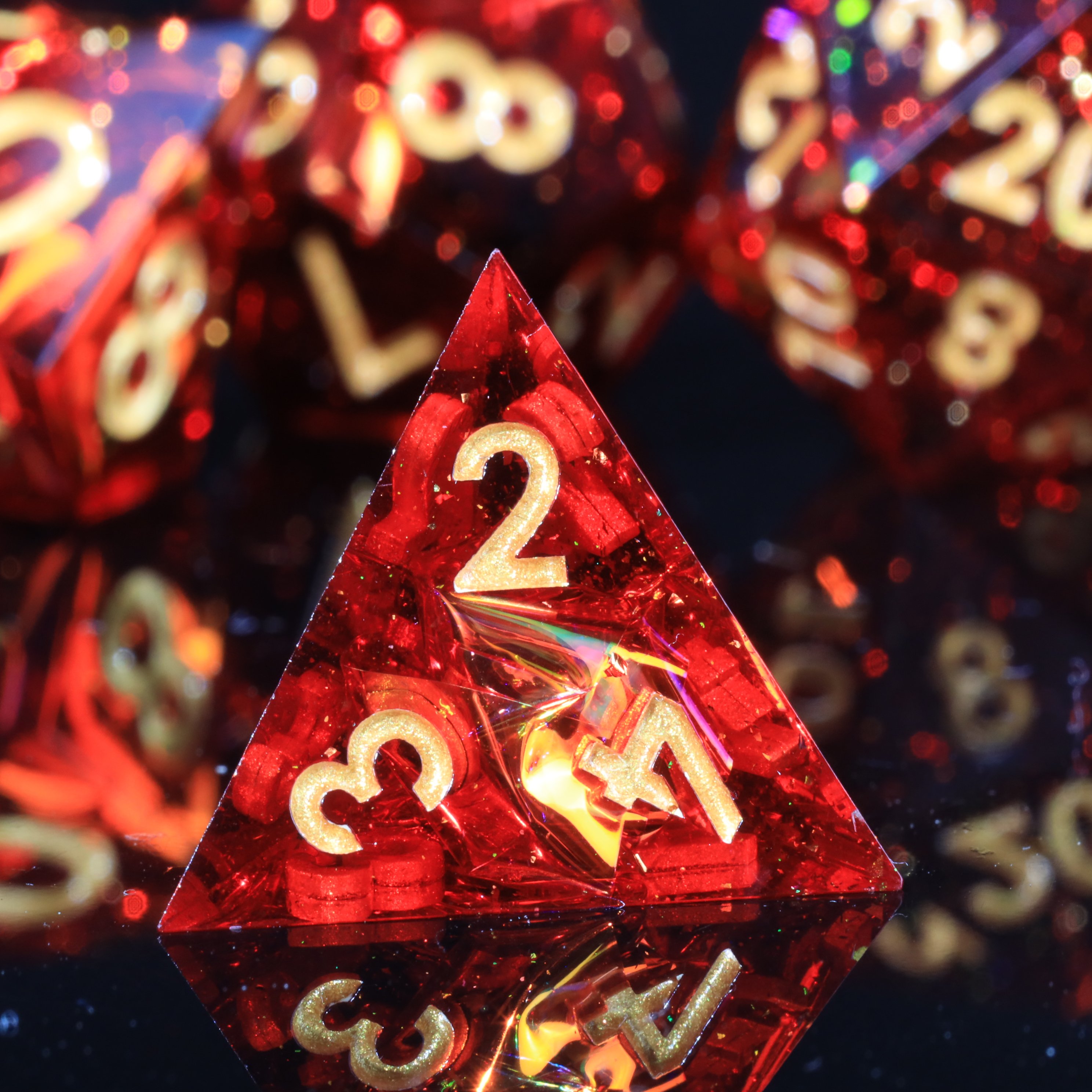 Mini Planet Handmade High Quality Resin TRPG Dnd Dice Set Polyhedral Dragon and Dungeon Desktop Games