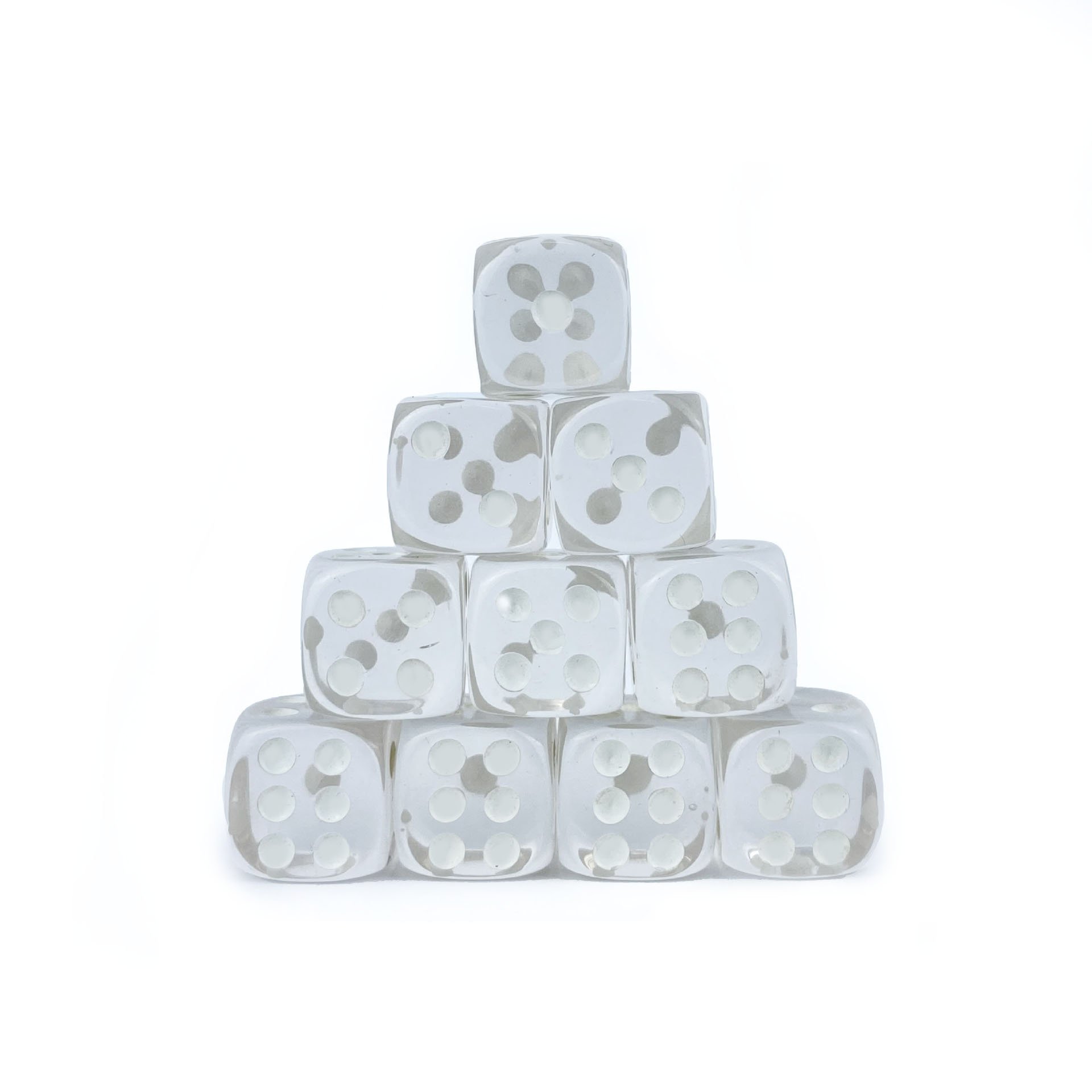 Educational Story Clear Colors D6 Acrylic Cubes game bulk custom mini dice for Classroom Teaching Board Game Playing Rolling