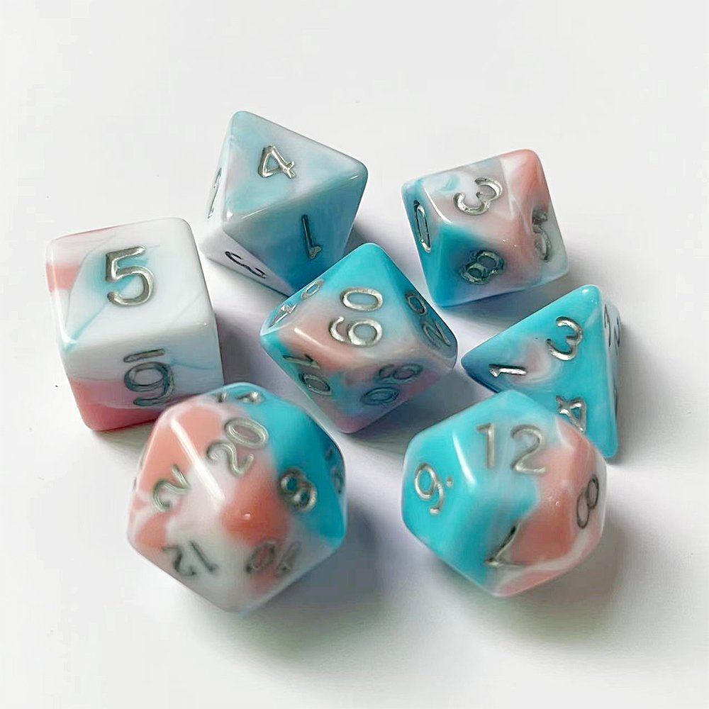 Acrylic DND Dice Four-color Dice Game Polyhedron Custom Dice Board Game