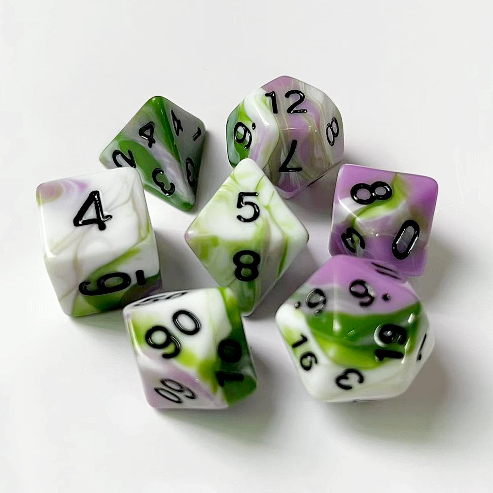 Acrylic DND Dice Four-color Dice Game Polyhedron Custom Dice Board Game
