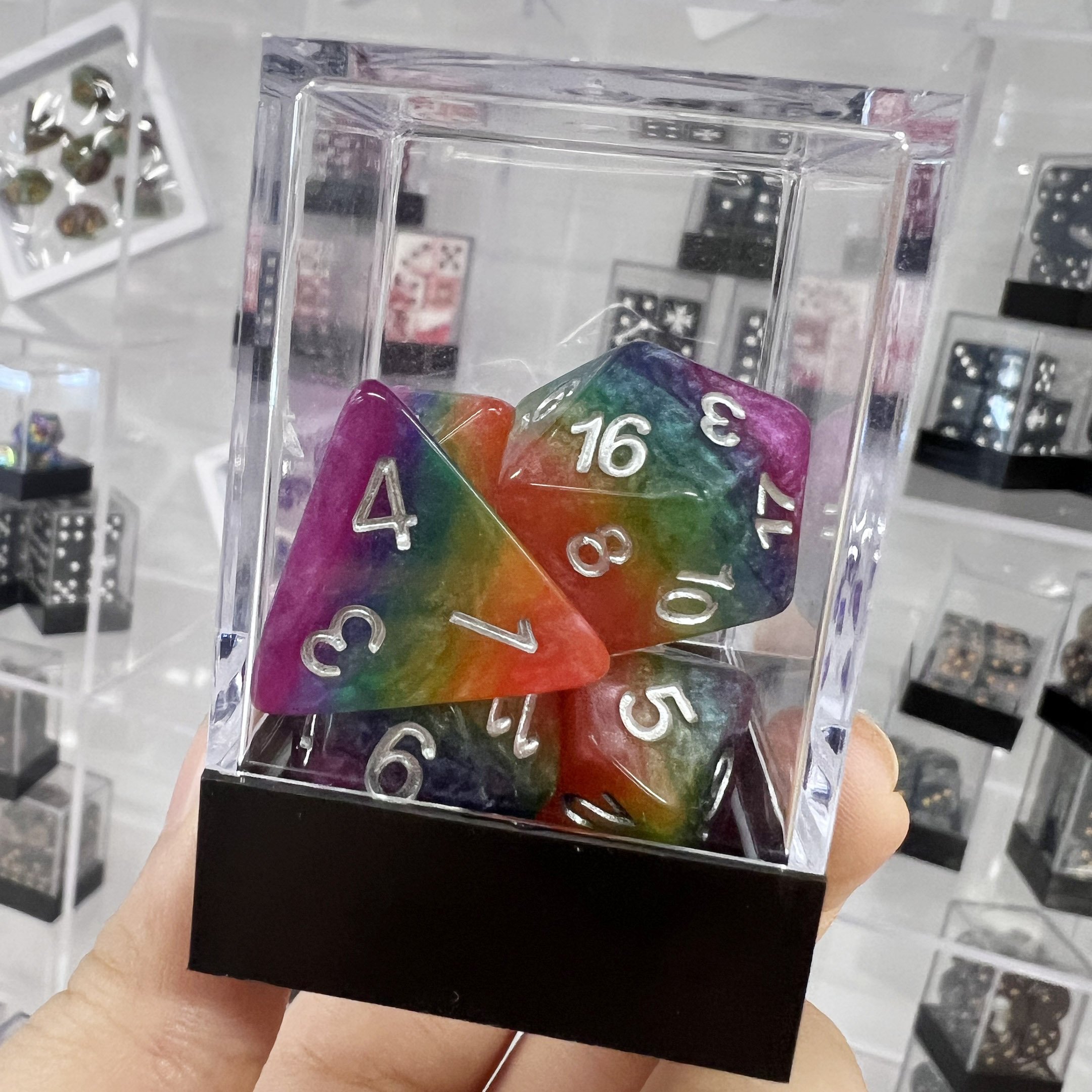Wholesale Custom Team Board Game Dice Accessories Storage Case Transparent Clear Acrylic Box For Dnd Dice