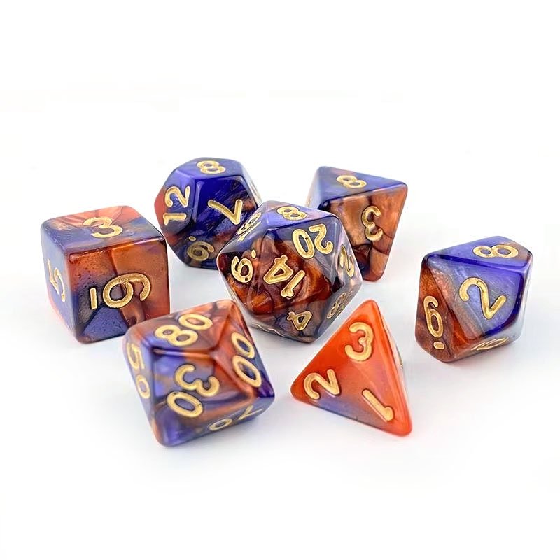 manufacturers rounded corners polyhedral dice Role Playing Game custom resin dnd dice set for dnd games
