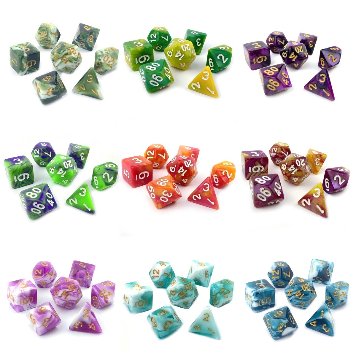 manufacturers rounded corners polyhedral dice Role Playing Game custom resin dnd dice set for dnd games
