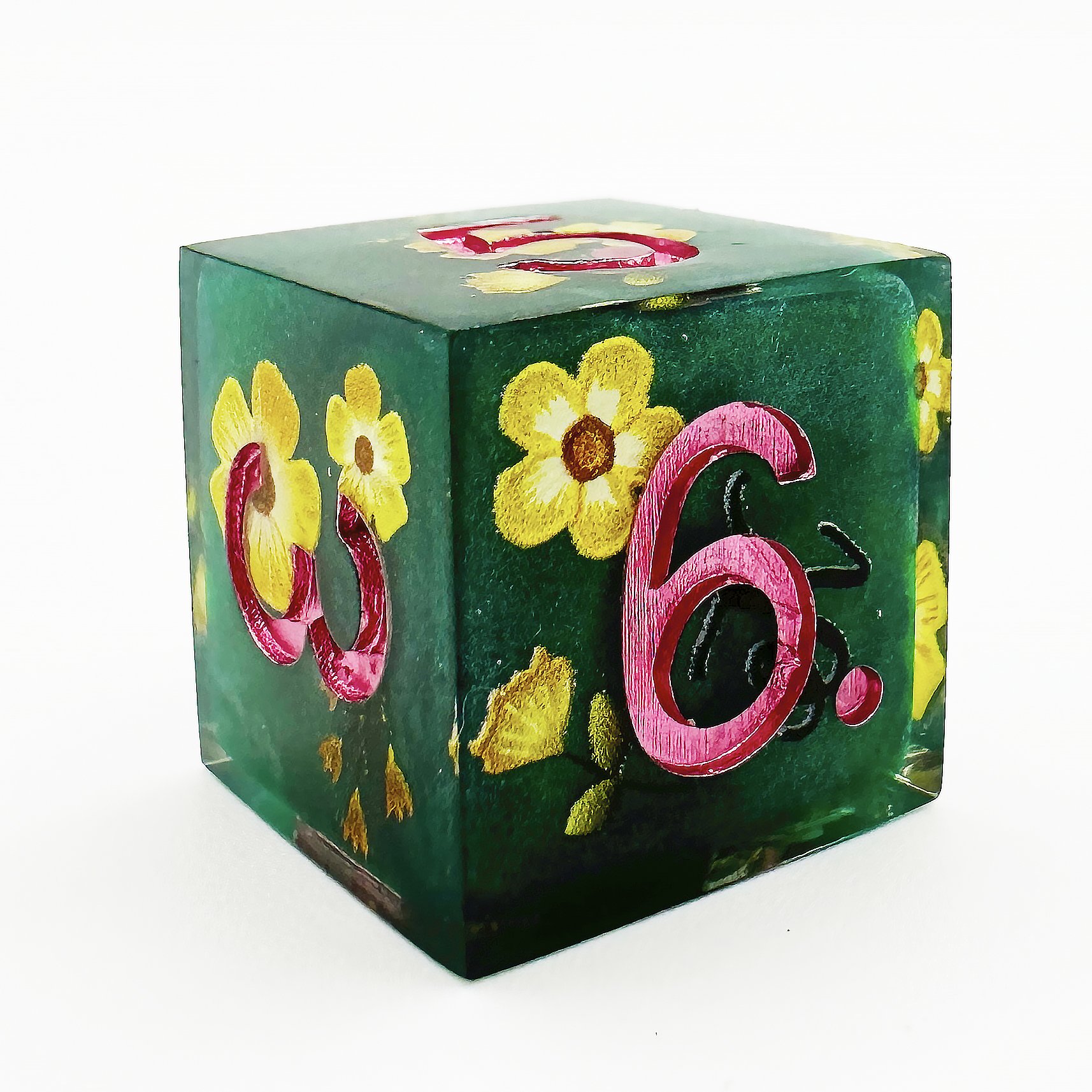 Dnd Game Gift Sharp edged Dnd resin layered Dice For Dungeons And Dragons Flower dnd Handcrafted Dice set for adult dice games
