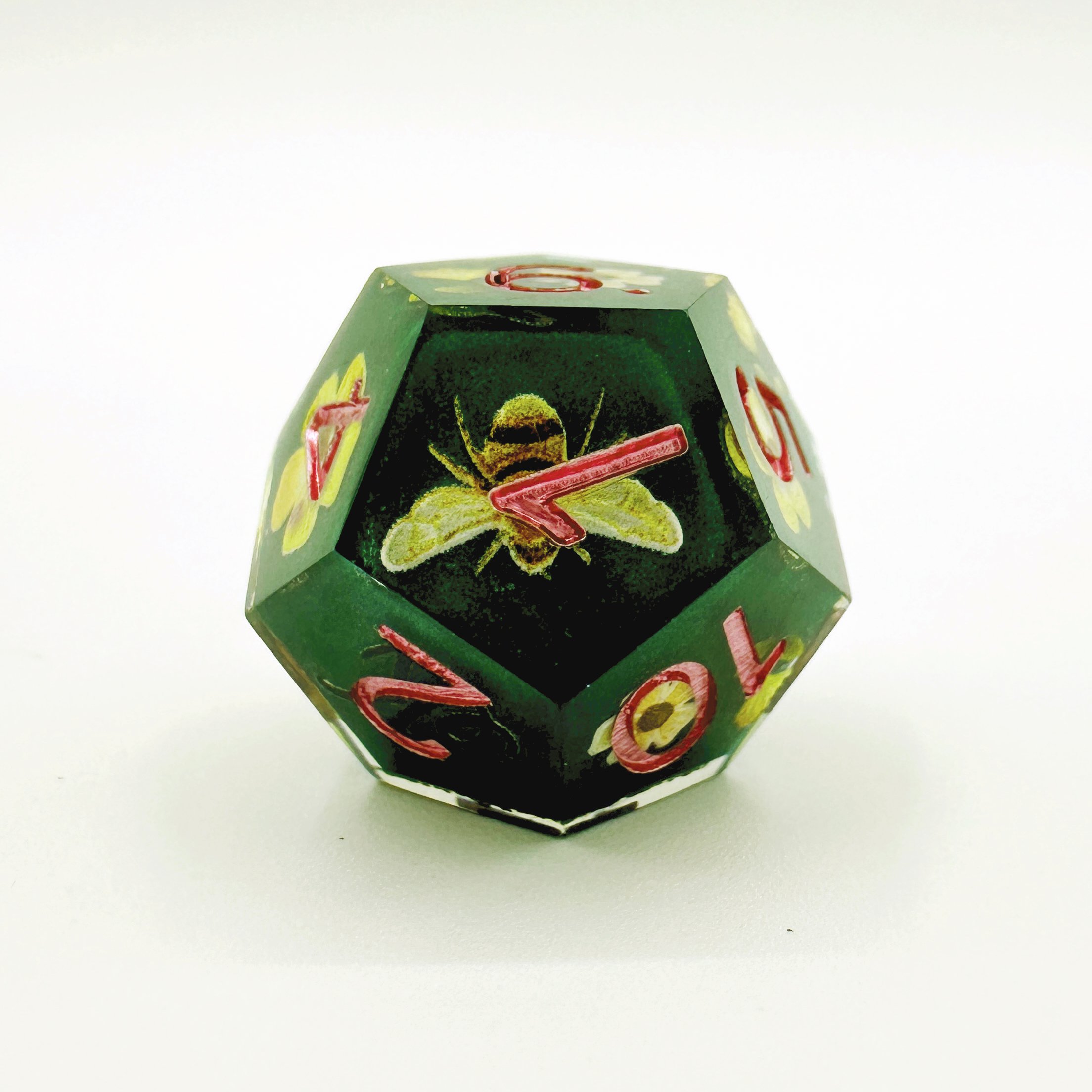 Dnd Game Gift Sharp edged Dnd resin layered Dice For Dungeons And Dragons Flower dnd Handcrafted Dice set for adult dice games