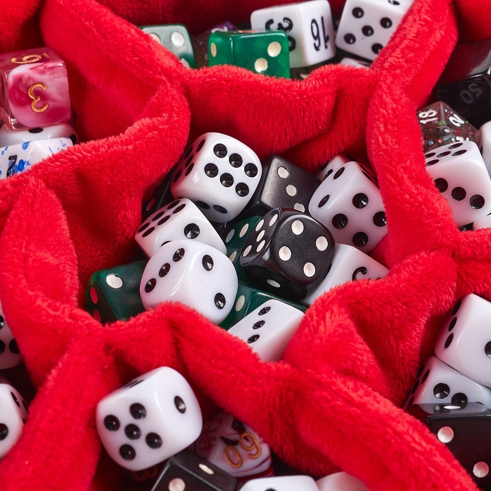 Custom multicolor Large Capacity Dice Bag with pocket