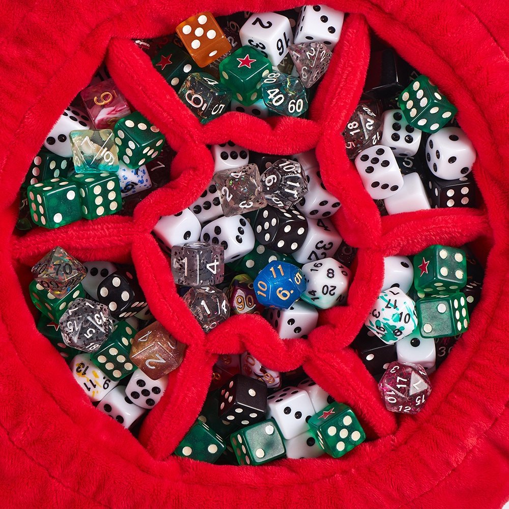 Custom multicolor Large Capacity Dice Bag with pocket